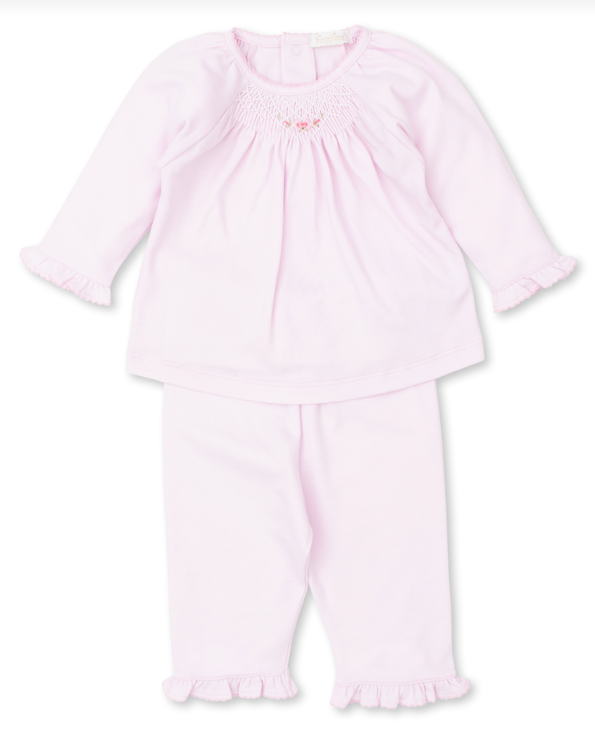 CLB Fall 22 Pink Smocked Bishop Pant Set