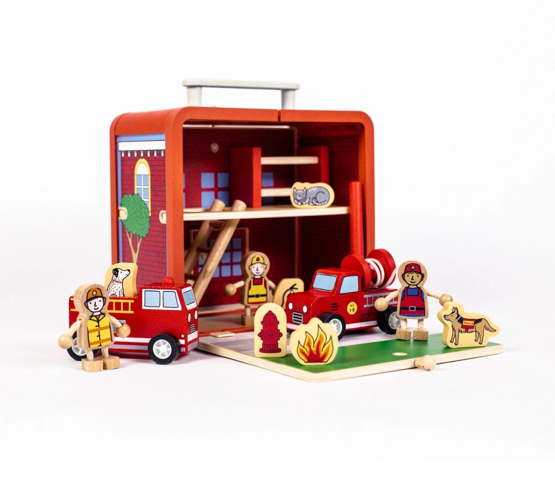 Fire Truck Suitcase Play Set