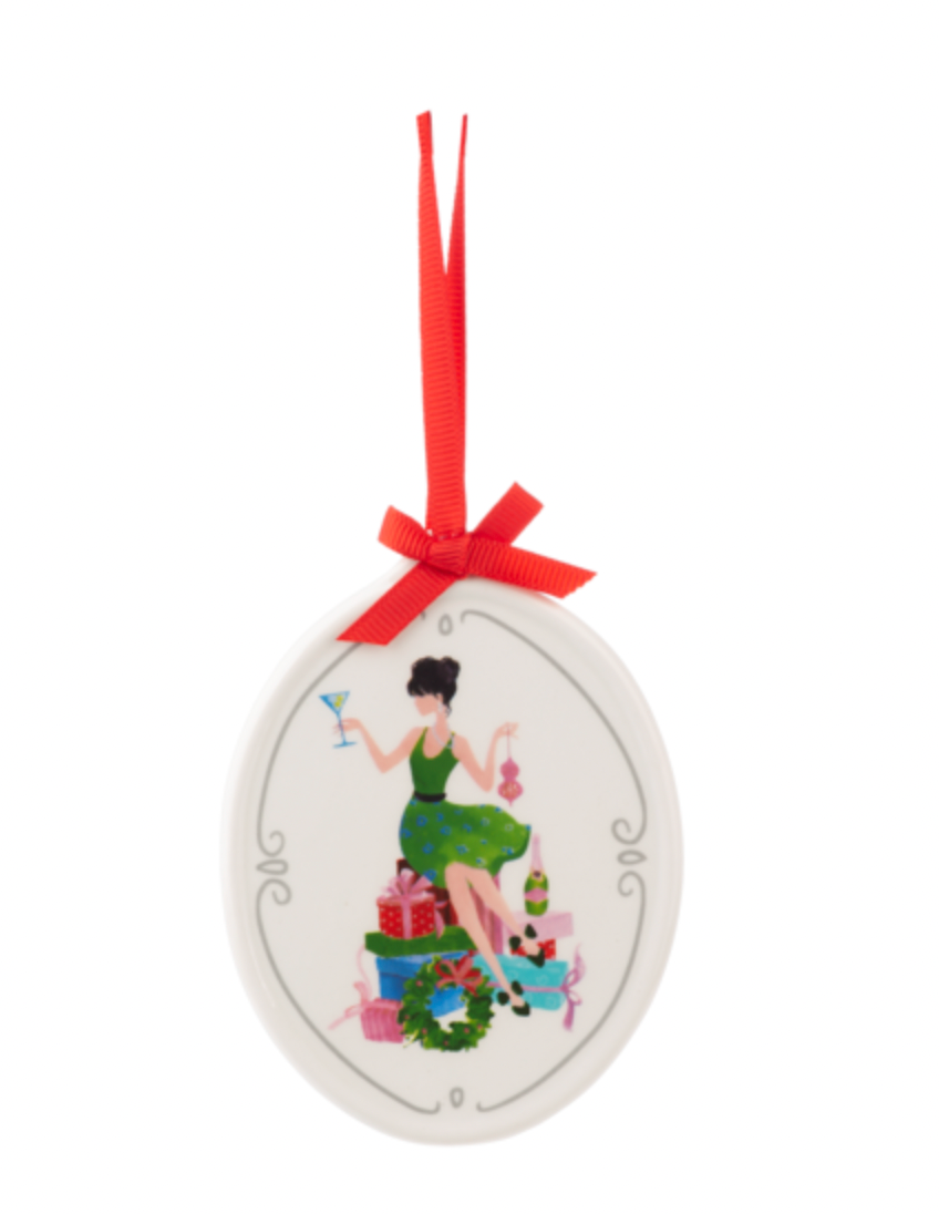 Ornament, Glam Girl with Cocktail