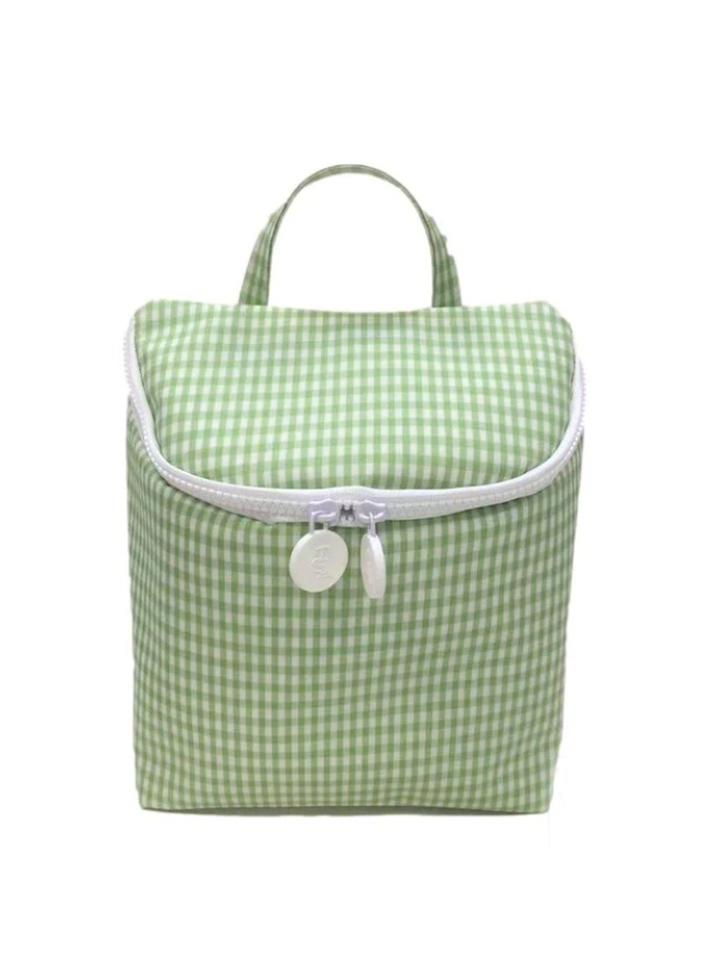 Take Away Insulated Bag, Gingham Leaf Green