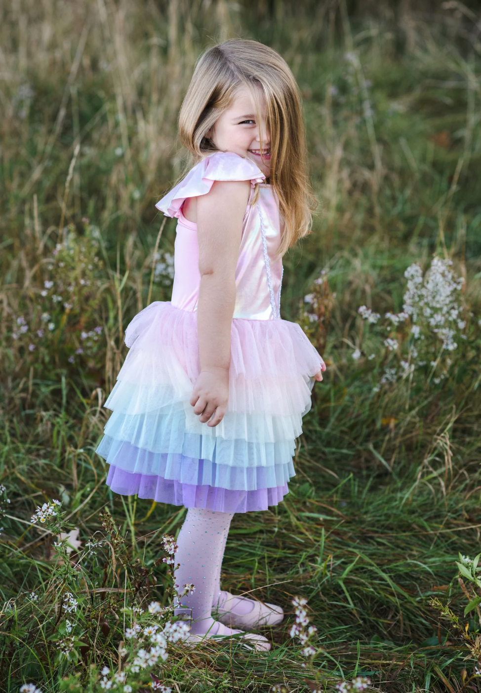 Rainbow Ruffle Tutu Dress
