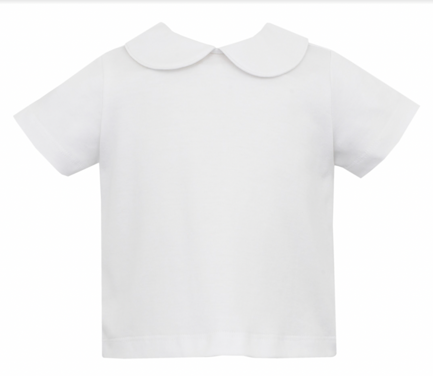 Boy's Short Sleeve Knit Collared Shirt, White