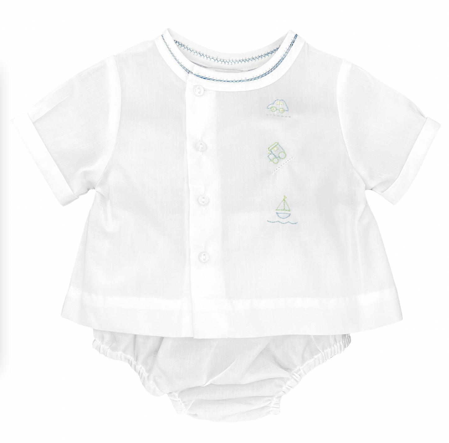 Boy's Nursery Shadow Stitch Diaper Set