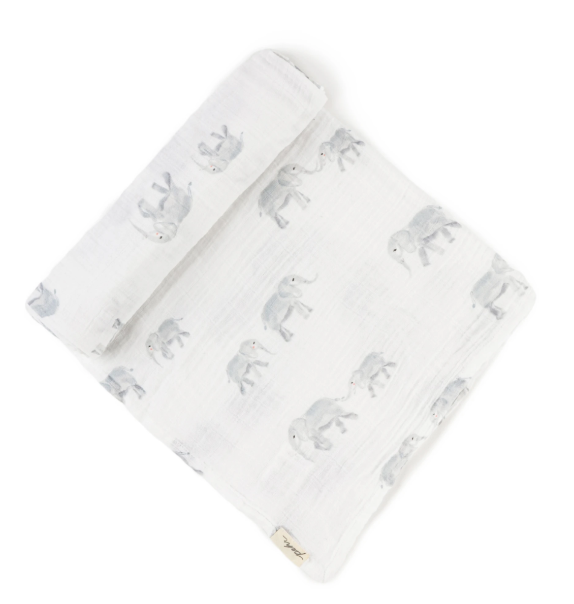 Muslin Swaddle, Follow Me Elephant