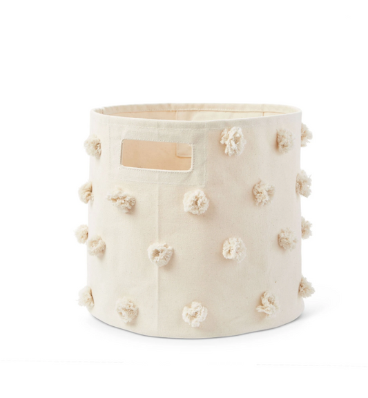 Storage Bin, Pom Pom- Natural