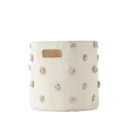 Storage Bin, Pom Pom- Grey