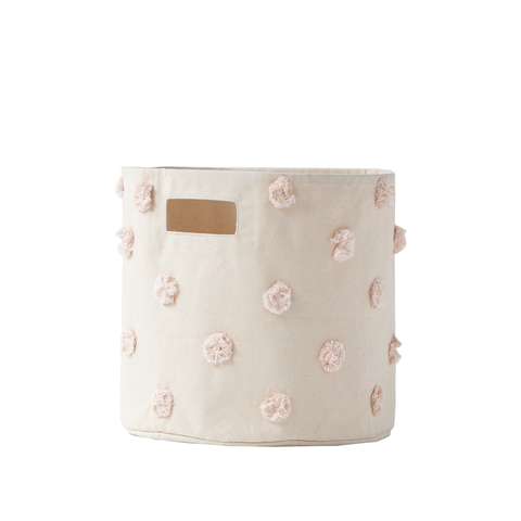 Storage Bin, Pom Pom- Pink