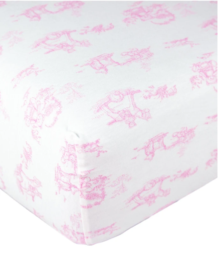 Toile Fitted Crib Sheet Baby Braithwaite