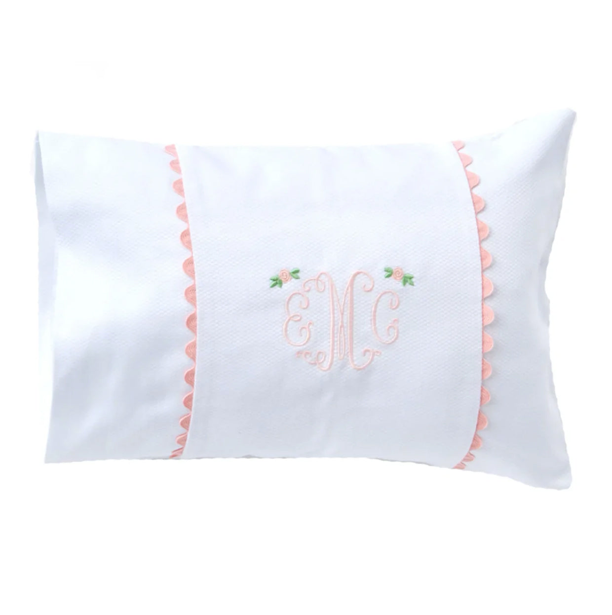 Baby Pillow with Pink Ric Rac Trim
