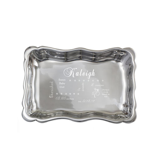 Her Personalized Birth Record Tray  (online only)