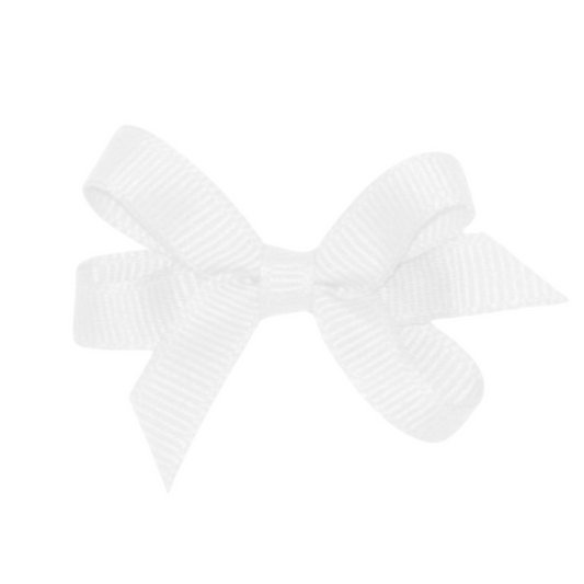 Baby Grosgrain Hair Bow, White