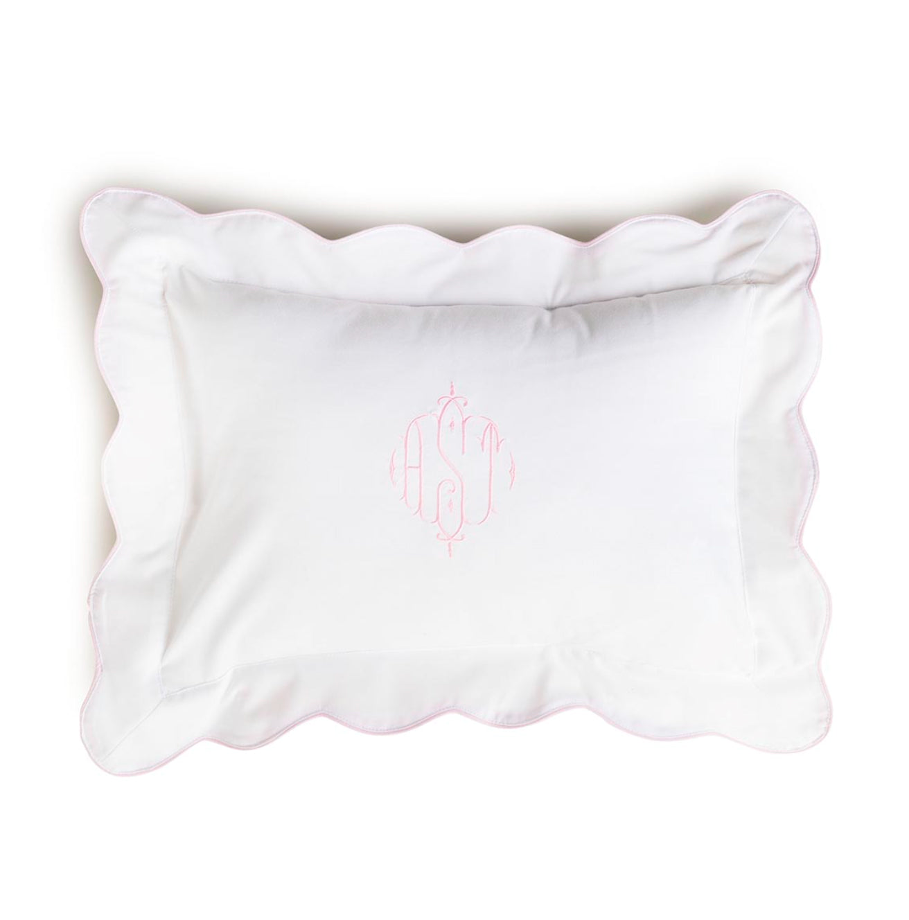 Scalloped Boudoir, Pink Edge