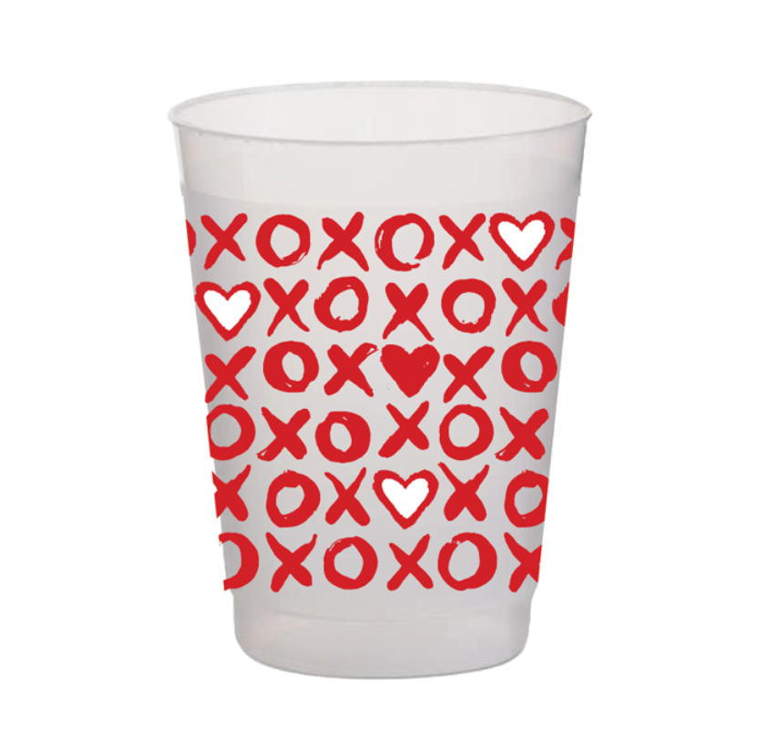 Frost Flex Cup Set, Red X's and O's