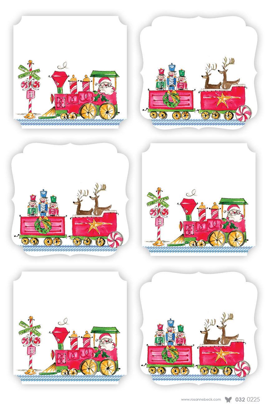 Die-Cut Sticker Sheets, North Pole Express Train