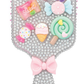 Charming Rhinestone Paddle Brush