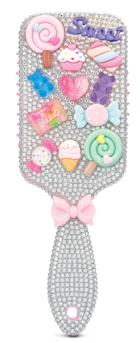 Charming Rhinestone Paddle Brush