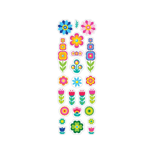 Set of Stickers, Fun Flowers