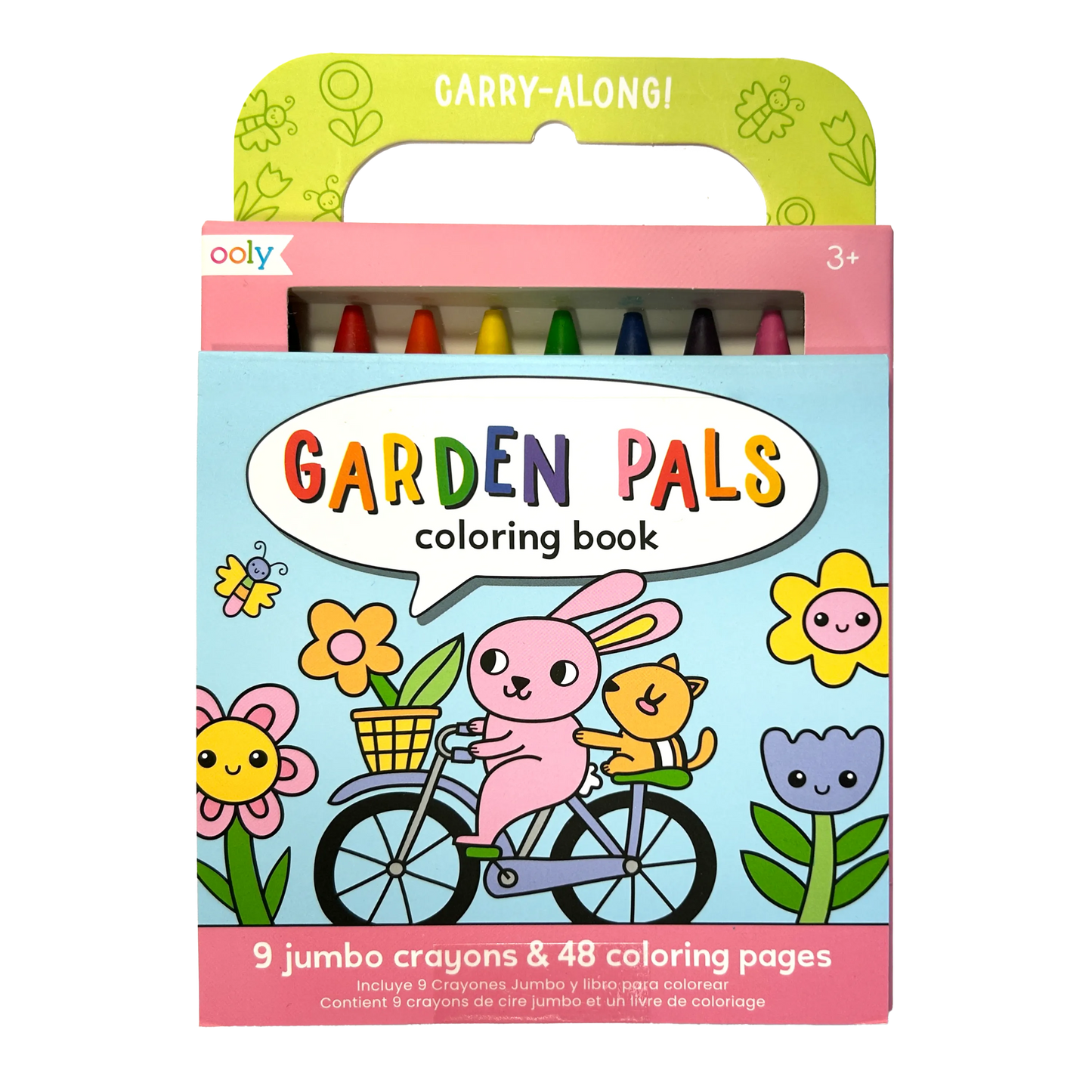 Carry Along! Coloring Book and Crayon Set, Garden Pals