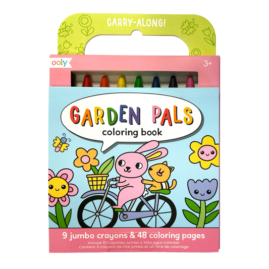 Carry Along! Coloring Book and Crayon Set, Garden Pals