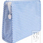 Large Roadie Zip Pouch, Gingham Sky