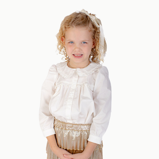Ruffle Trim Blouse