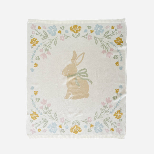 Pastel Bunny Cotton Blanket