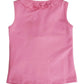 Girl's Fuchsia Ruffle Neck Sleeveless Top