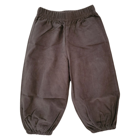 Boy's Corduroy Chocolate Cinched Ankle Pants