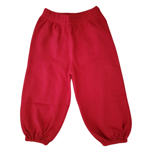 Boy's Jersey Cotton Deep Red Cinched Ankle Pants