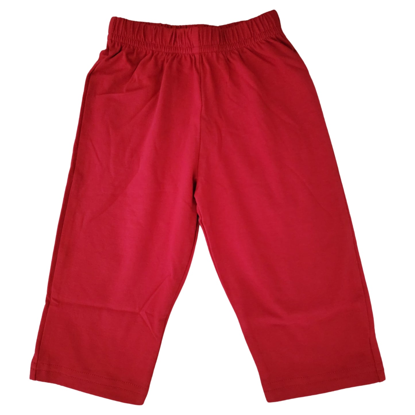 Boy's Jersey Cotton Deep Red Pull On Pants