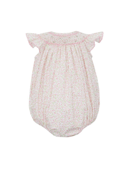 Lily Bishop Smocked Pink Floral Bubble