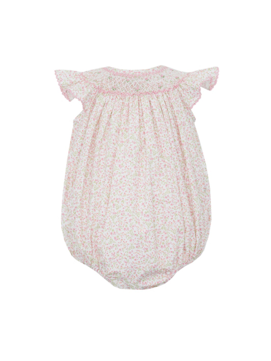 Lily Bishop Smocked Pink Floral Bubble