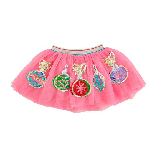 Pink Christmas Ornaments Sequin Tutu