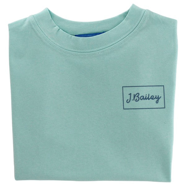 J. Bailey Short Sleeve Logo Tee - Clubhouse on Mint Green