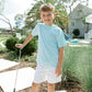 J. Bailey Short Sleeve Logo Tee - Clubhouse on Mint Green