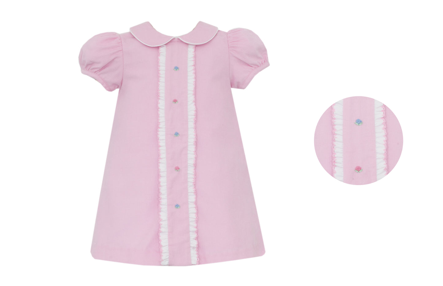 Amelia Pink Corduroy A Line Dress