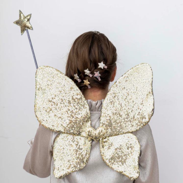 Sparkle Sequin Wings, Gold