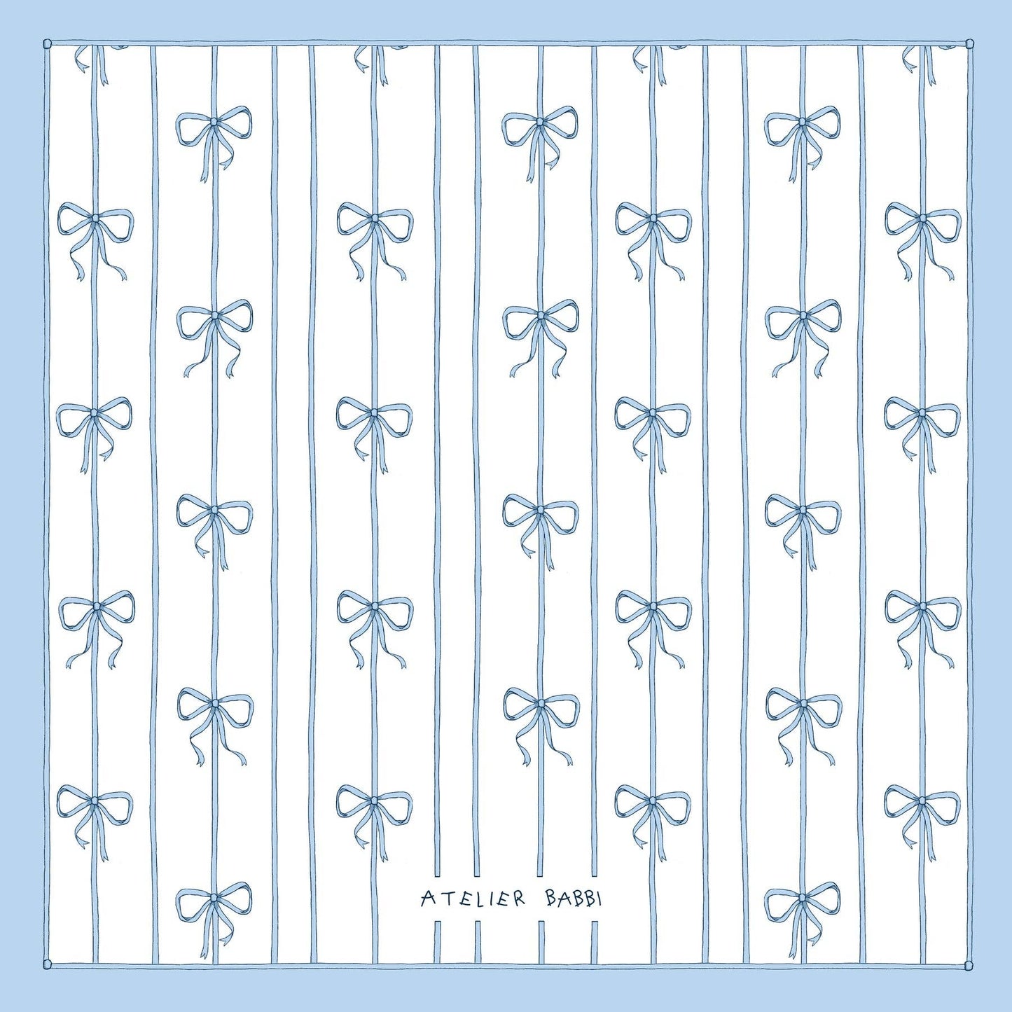 Muslin Swaddle, Blue Ribobn