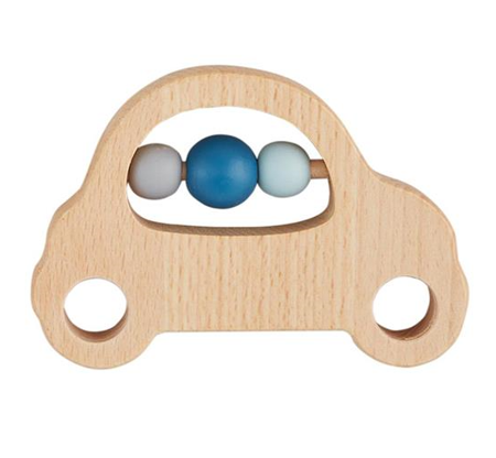 Car Wooden Teething Rattle