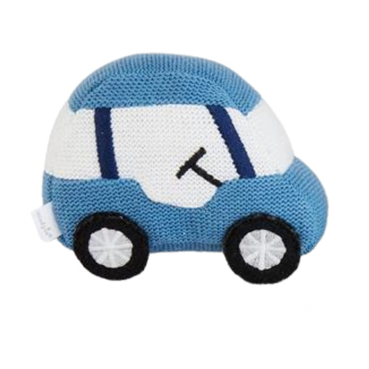 Knit Golf Rattle, Blue Cart