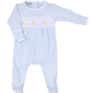 Just Ducky Classics Smocked Blue Footie