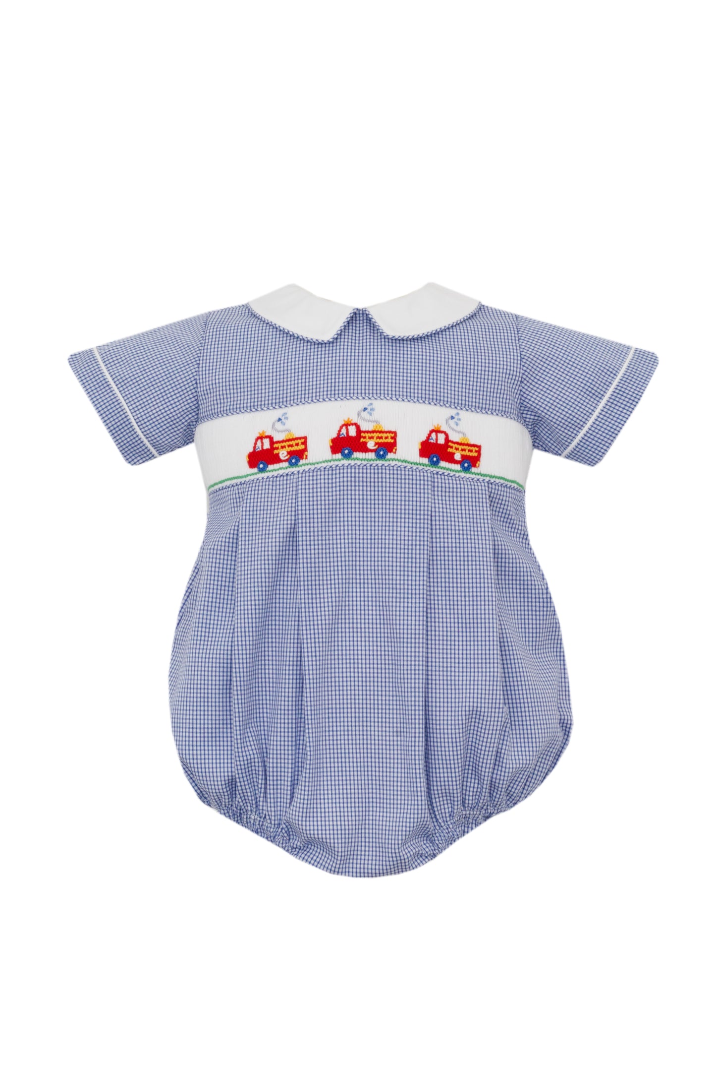 Firetruck Blue Check Bubble