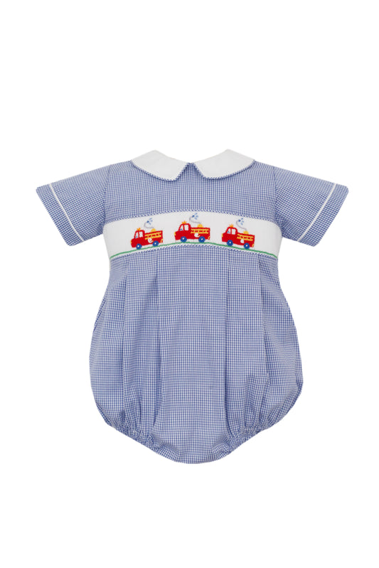 Firetruck Blue Check Bubble