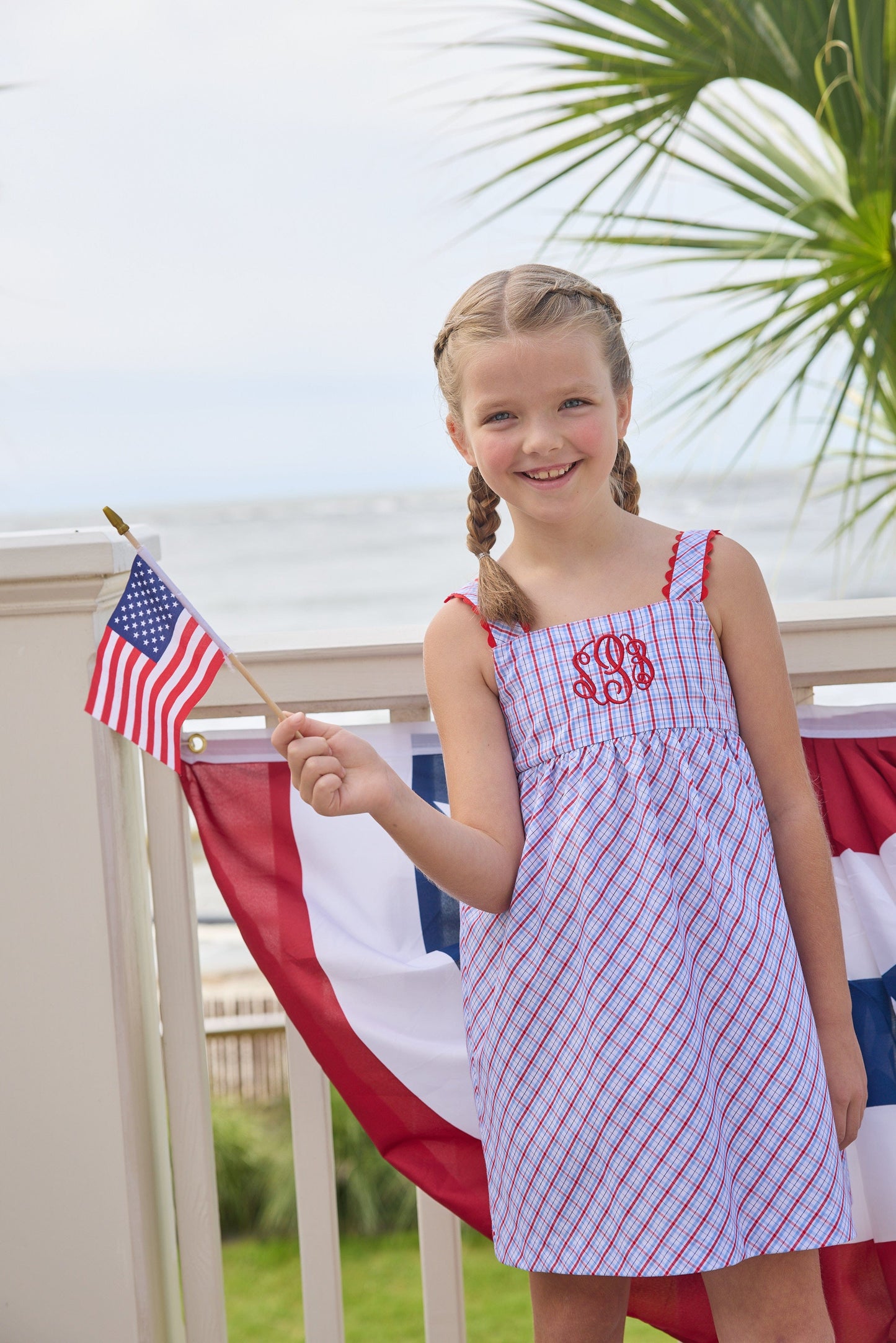 Evie Dress - Patriotic Plaid