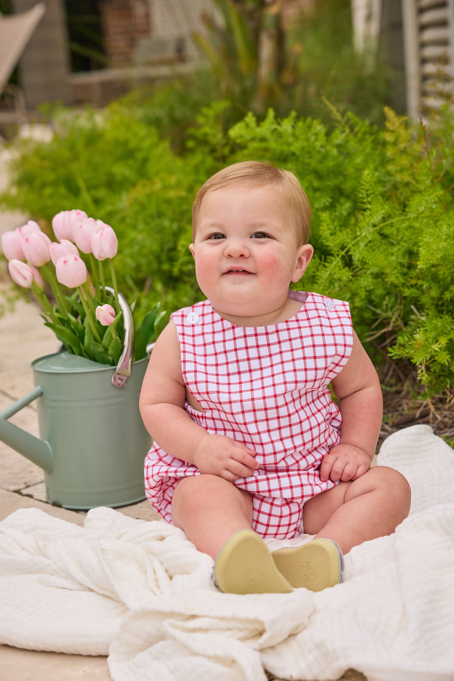 Louis Sunsuit - Red Windowpane