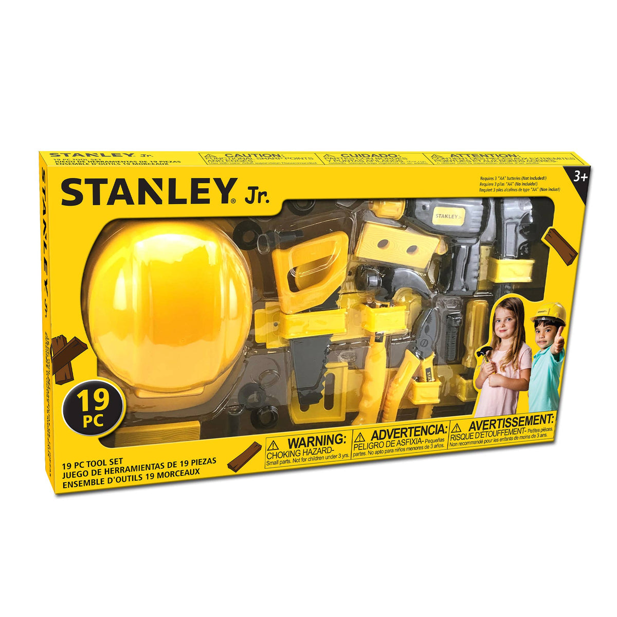 Yellow Toolbox Stanley Jr. 19-Piece Pretend Play Tool Set