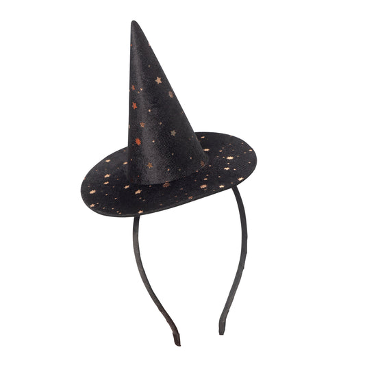 Raven Starry Velvet Mini Witch Hat Headband