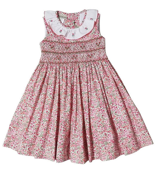 Brooke Floral Print Smocked Classic Dress