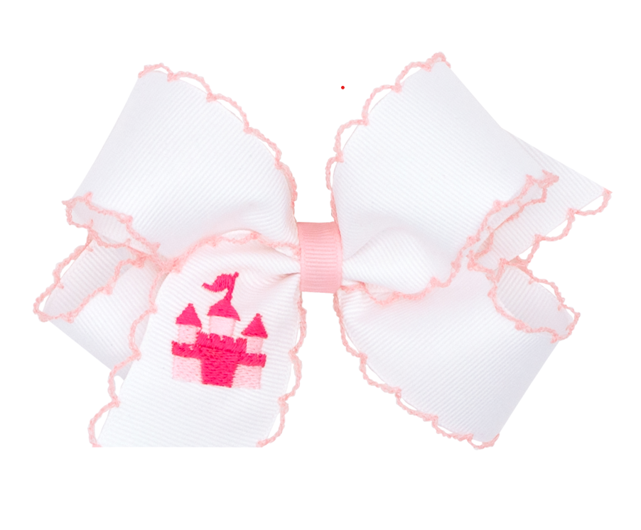 King Embroidered Castle Hair Bow