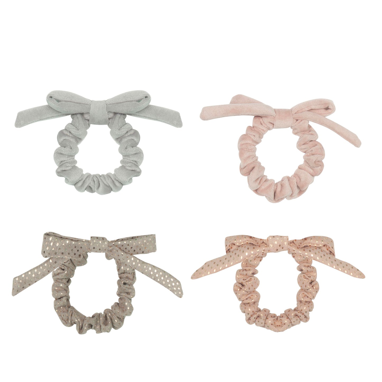 Pretty Bow Scrunchies, 4 pack